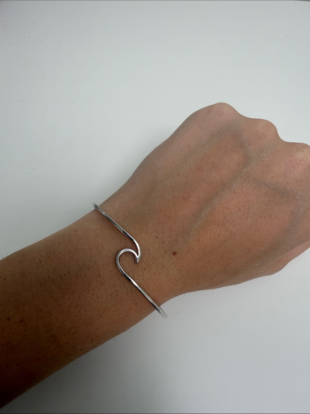 Pura Vida Sterling Silver Open Wave Cuff Bracelet - Silver